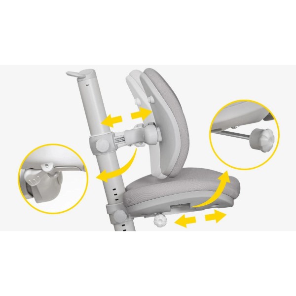 Фото - Крісло дитяче Mealux Ortoback Duo Plus Grey (Y-510 G Plus)